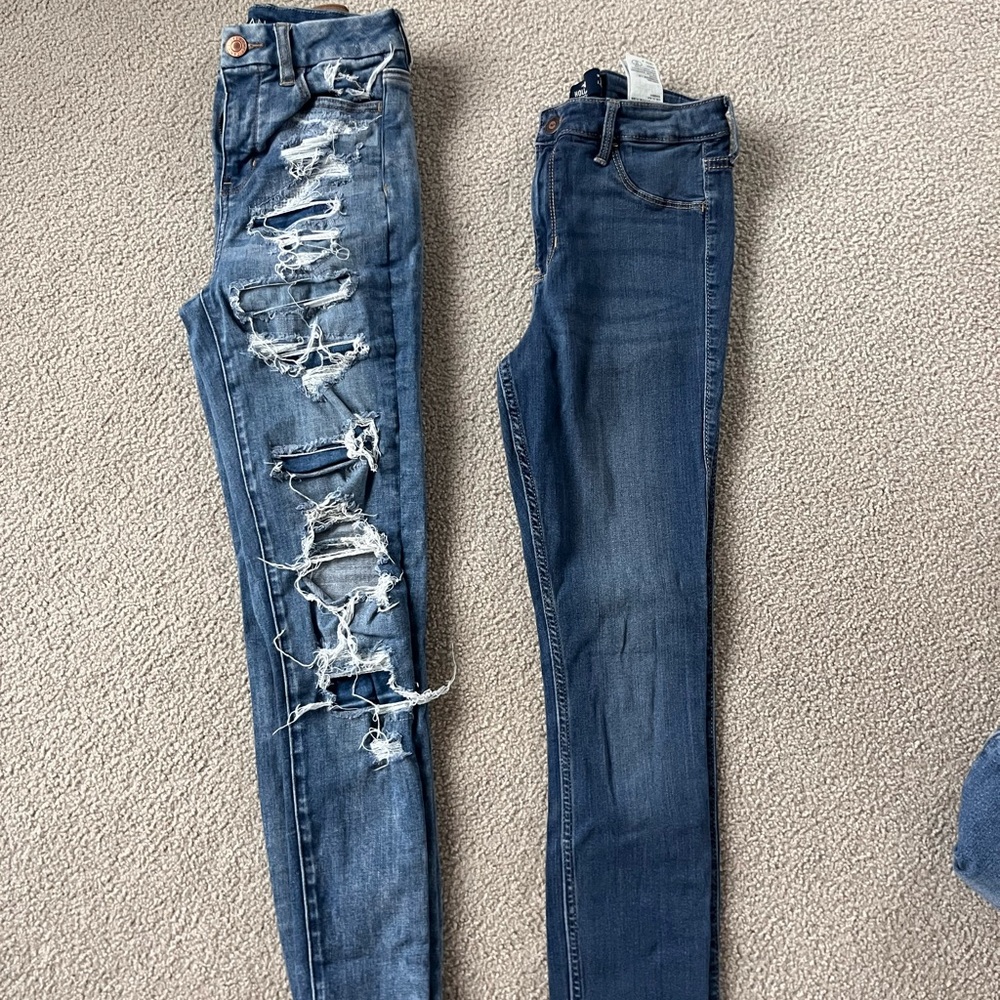 AE and Hollister Skinny Jeans